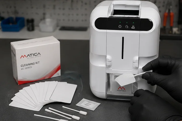 تمیزکردن پرینتر متیکا mc110 با کیت تمیزکننده