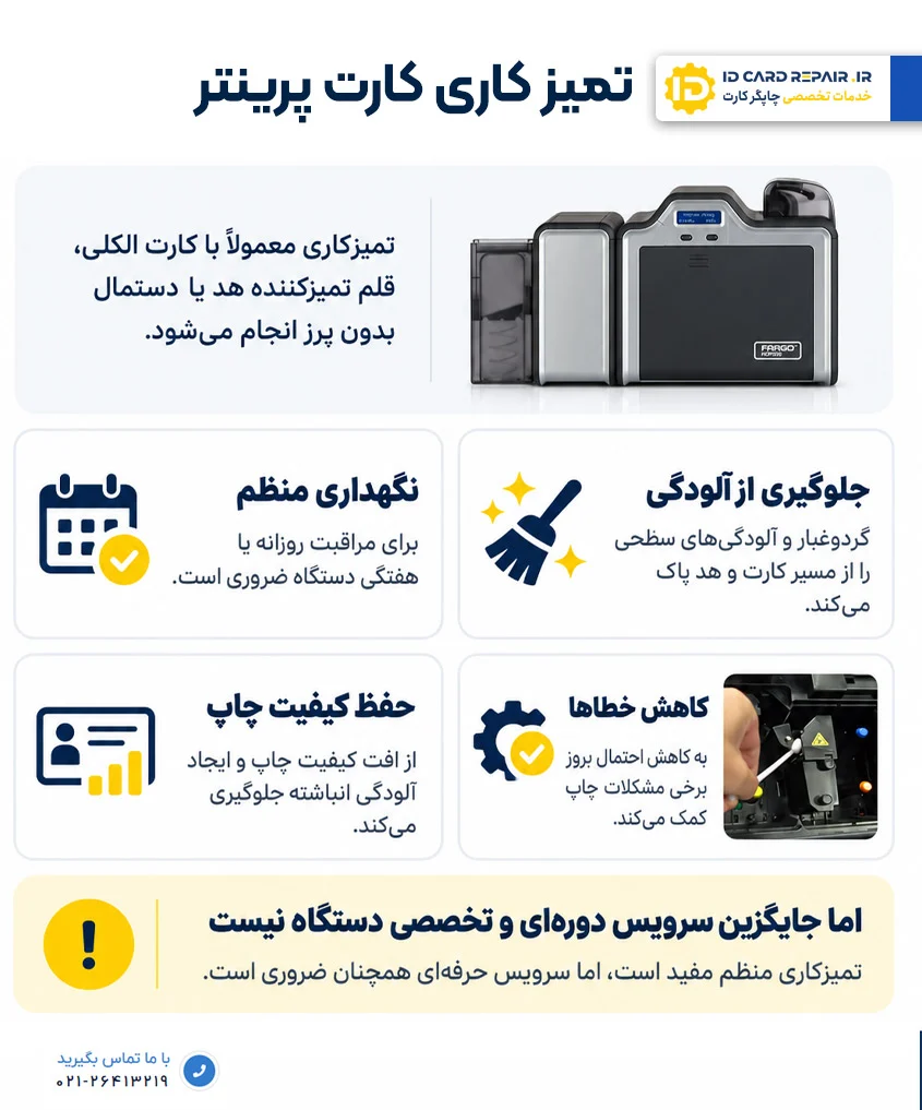 تمیز کردن پرینتر کارت